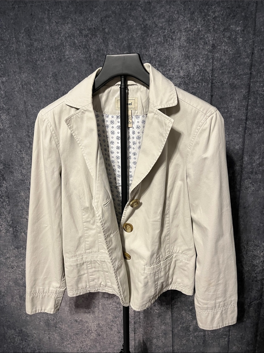 L.L. Bean Light Cream Casual Blazer Jacket